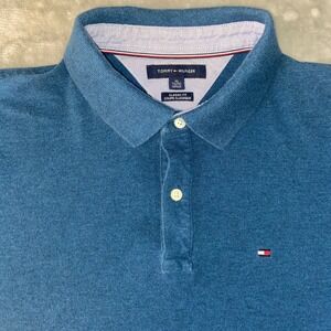 Tommy Hilfiger Men's Classic Fit Blue Short Sleeve Polo Shirt XL